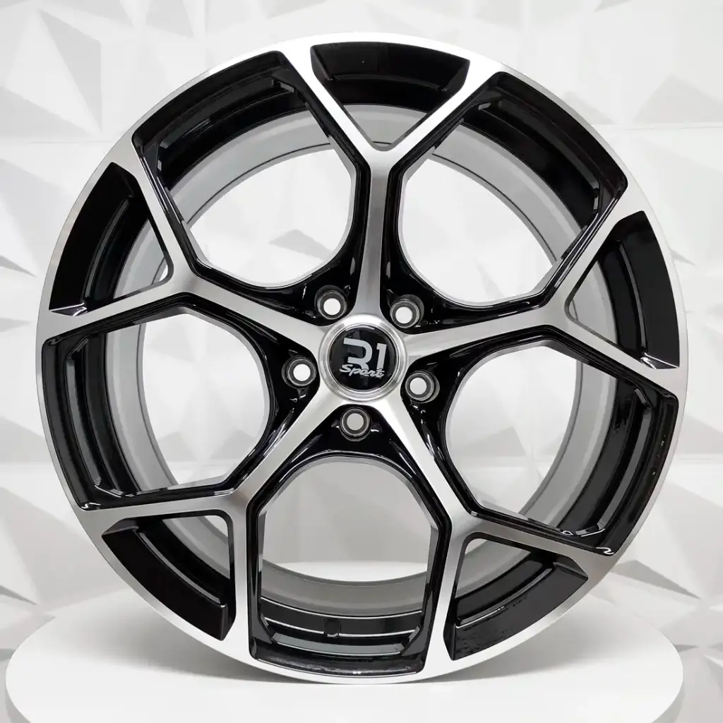 RIN 18X8 5-112 R1 SPORT AH2030 BLACK MACHINE FACE ET40 CB66.5