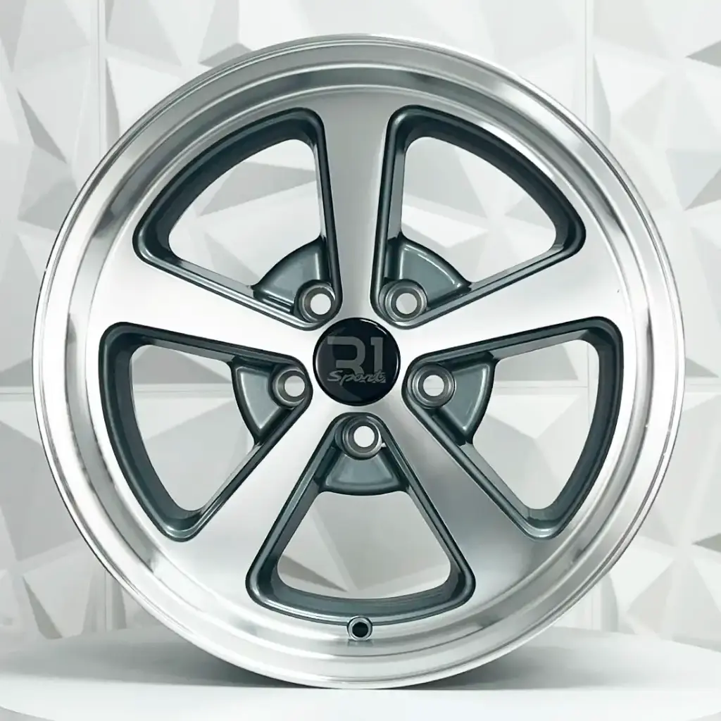 RIN 17X9 5-114.3 R1 SPORT L1890 GUNMETAL MACHINE FACE MACHINE LIP ET24 CB73.1